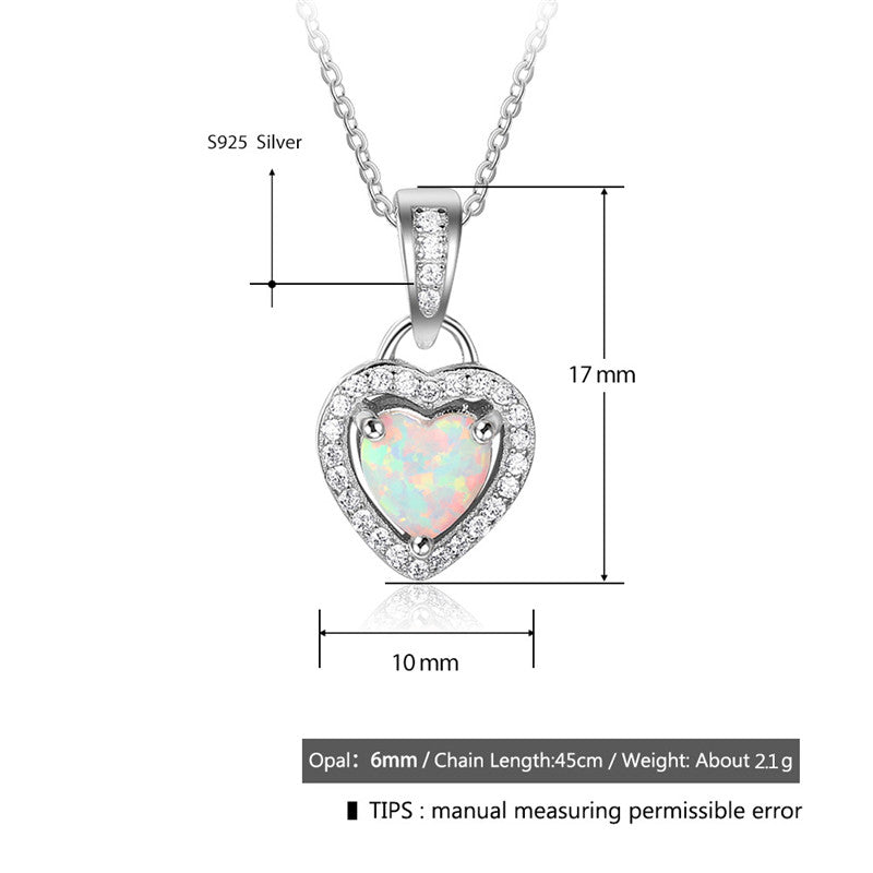 Collana Cuore in Argento 925 con Diamante — Gioiello Fashion Donna
